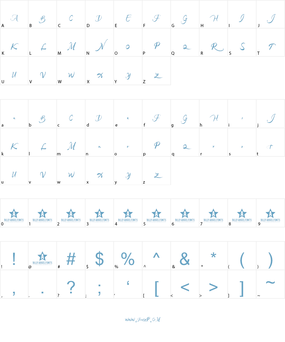 RAINFOREST Font Character